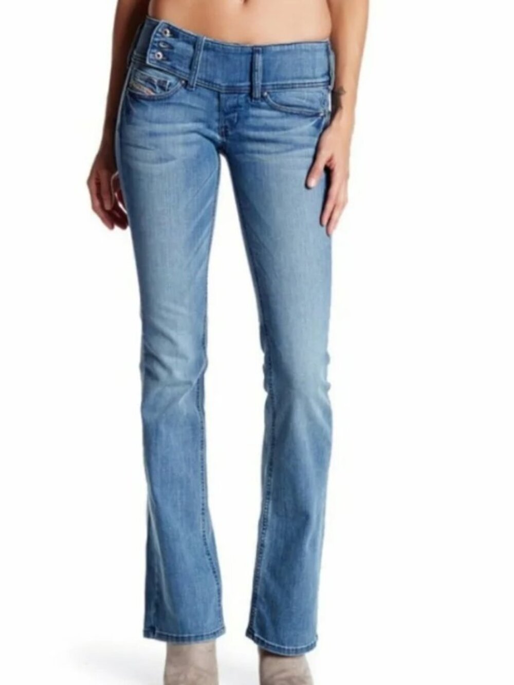 DIESEL INDUSTRY RARE Y2K 2002 CHERONE LOW RISE FLARE BOOTCUT JEANS DISTRESSED 26